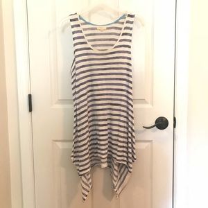 Cupio Stripped Long Tank Top ( Large)